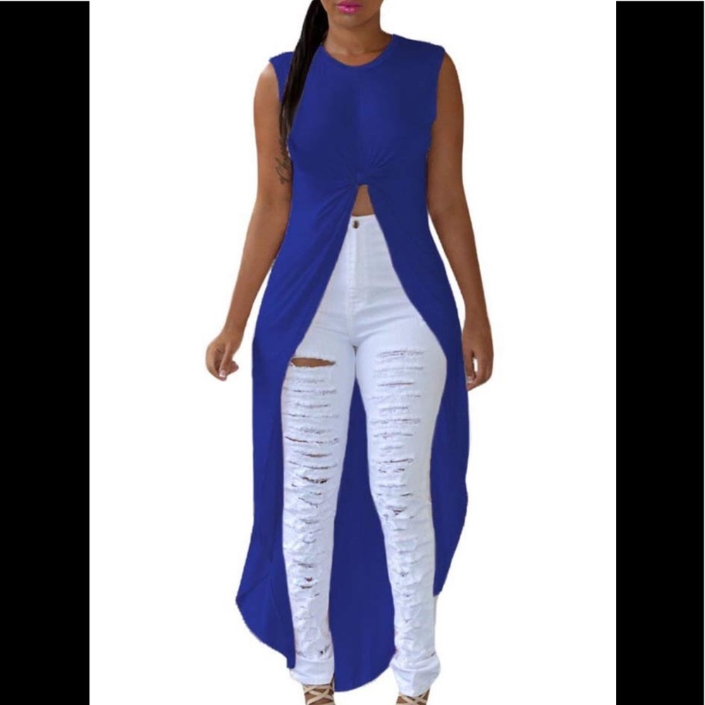 🔴 Women’s Sleeveless High/Low Top